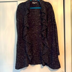 Black Tweed Duster. Size Medium